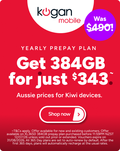 Kogan Mobile yearly prepaid plan get 384GB for just $343