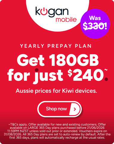 Kogan Mobile yearly prepay plan. Get 180GB for just $240.